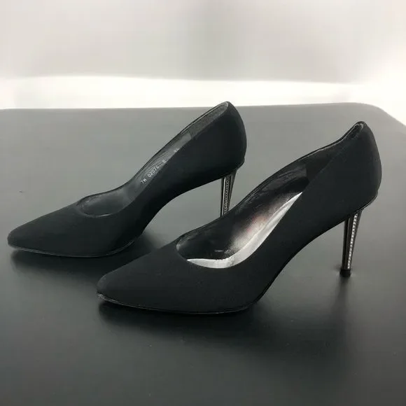 Stuart Weitzman Black Crystal Metal High Heels Pumps with Box
